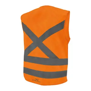 Colete com 4 Bolsos Laranja STEELFLEX