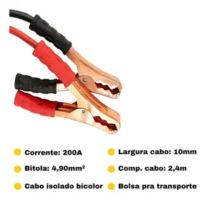 Cabo para Bateria 200A 2,4 M com Estojo EDA