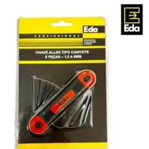 Jogo Chave Allen  C/8 Peças Tipo Canivete EDA 9JD