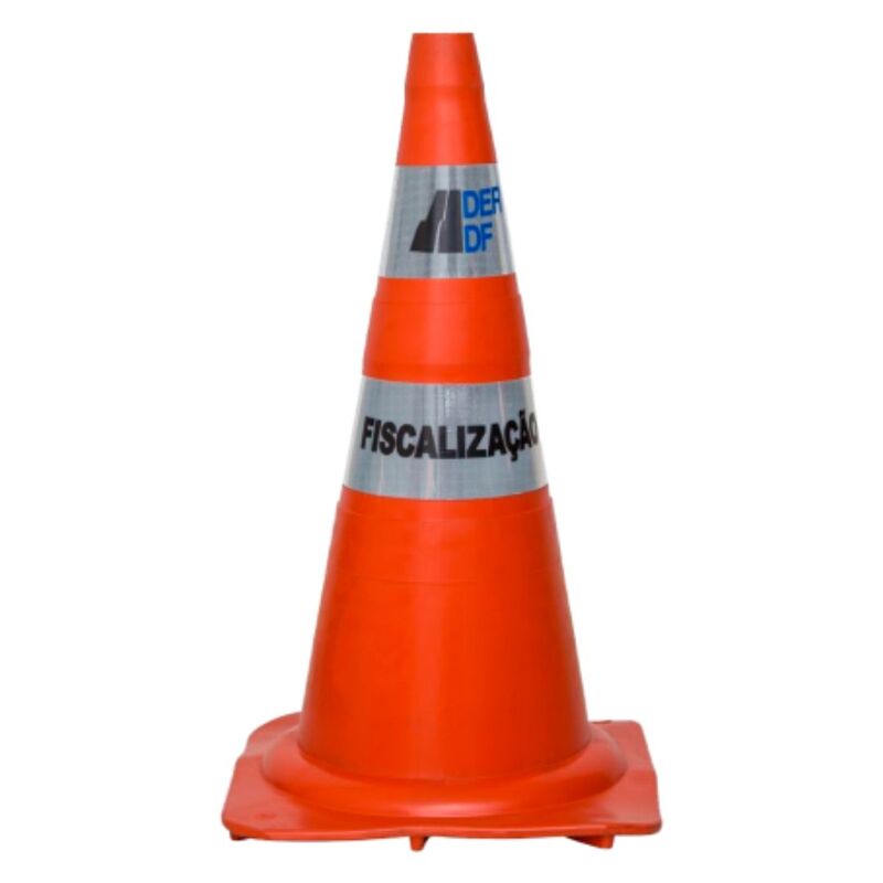 Cone para Sinalização Emborrachado 75cm NBR 15071 KTELI - KTELI