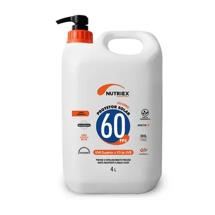 Protetor Solar UV FPS 60 NUTRIEX 4L
