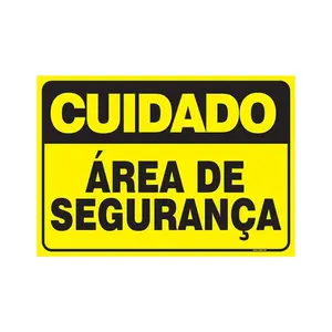 Placa de Sinalização 30x20 Área de Segurança BRASIL E.