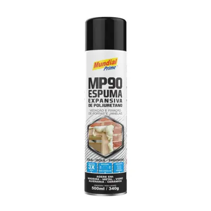 Espuma de Poliuretano 500ML 340G MUNDIAL PRIME