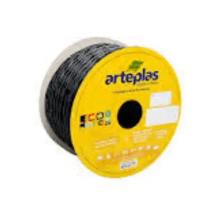 Corda trançada Preta  ECO PET 08MM/MT ARTEPLAS