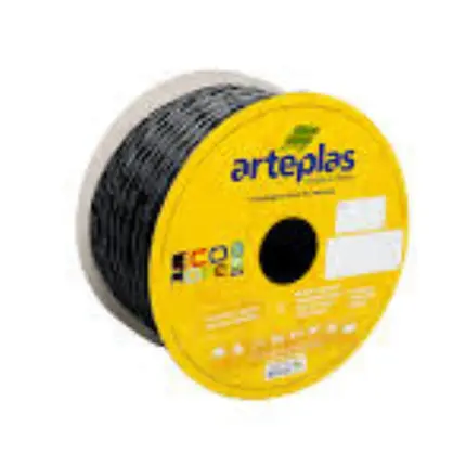 Corda trançada Preta PP ECO PET 08MM S/ALMA/MT ARTEPLAS