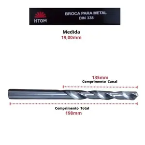 Broca Aço Rapido 19MM X 198MM HTOM