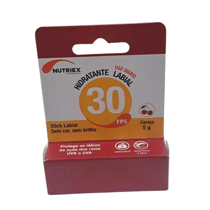 Hidratante Labial Solar Cereja FPS 30 5g NUTRIEX