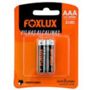 Pilha alcalina Palito AAA Blister C/2 FOXLUX