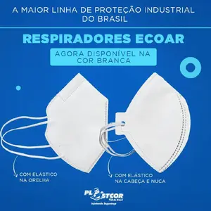 Respirador Descartável PFF2 Branca PLASTCOR C.A. 38811