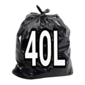 Saco Para Lixo 40LT Preto Pacote Com 100UN. GARDÉIS
