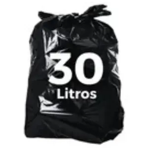 Saco Para Lixo 30LT Preto Pacote Com 100UN. Reforçado GARDÉIS