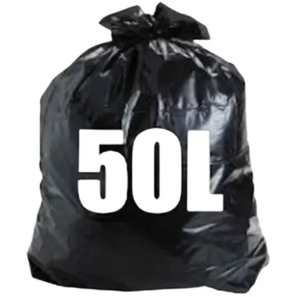 Saco Para Lixo 50LT Preto Pacote Com 100UN. Reforçado GARDÉIS
