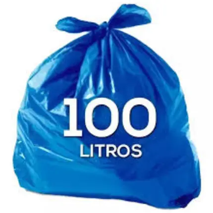 Saco Para Lixo 100LT Azul Pacote com 5UN. GARDÉIS