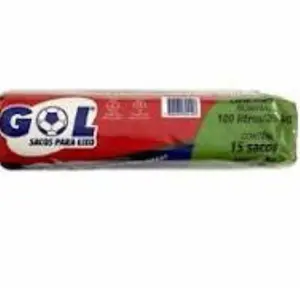 Saco Para Lixo Preto 100LT Rolo Com 15.UN GOL