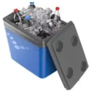 Caixa Térmica Cooler Para Praia- Festa Azul 34 Litros INVICTA