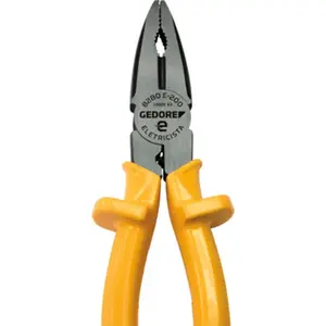 Alicate Universal 8" Eletric Amarelo Prensa Terminal 029.450 GEDORE