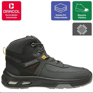Tênis Botina Trabalho Segurança EPI Detroit Ultra PVC BRACOL C.A 48397