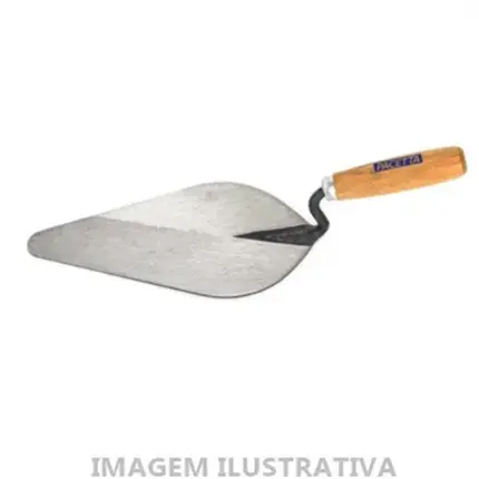 Colher de Pedreiro Oval 9" Cabo Madeira PACETTA