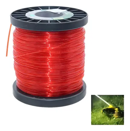 Fio Nylon 3mm Vermelho Roçadeira Cortar Grama EKILON