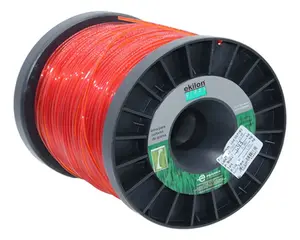 Fio Nylon 3mm Vermelho Roçadeira Cortar Grama EKILON