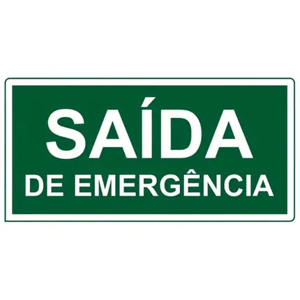 Placa Fotoluminescente 12X24cm Saída De Emergência GARDÉIS