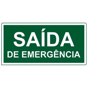 Placa Fotoluminescente 12X24cm Saída De Emergência GARDÉIS