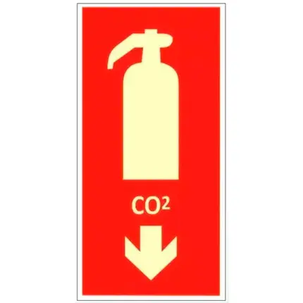 Placa de Extintor 30X20cm Co2 GARDÉIS