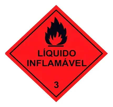 Placa Simbologia Laranja Liquido Inflamável N.3 GARDÉIS