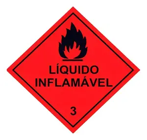 Placa Simbologia Laranja Liquido Inflamável N.3 GARDÉIS