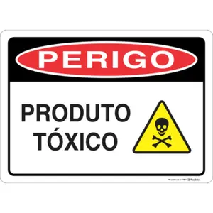Placa Sinalização Perigo Produto tóxico GARDÉIS