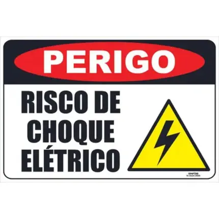 Placa de Sinalização Risco de Choque Elétrico GARDÉIS